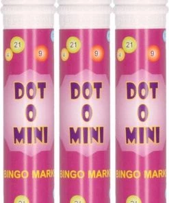 Merkloos 3x Bingo Stiften/markers Paars