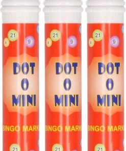 Merkloos 3x Bingo Stiften/markers Rood