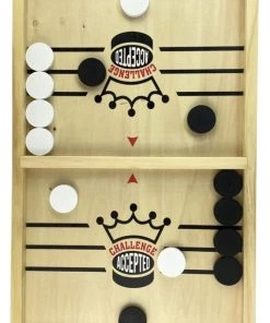 Puck Battle Bordspel Van WDMT | 30 X 60 X 3 Cm | Houten Bordspel | Inclusief Schaakspel | Sjoel Battle | Slingpuck Game | Snelheidsspel | Drank Spel 2 Personen -klassieke-spellen Winkel 479x840