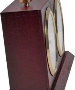 BHB Analoge Houten Schaakklok Met Standaard Donker Groot