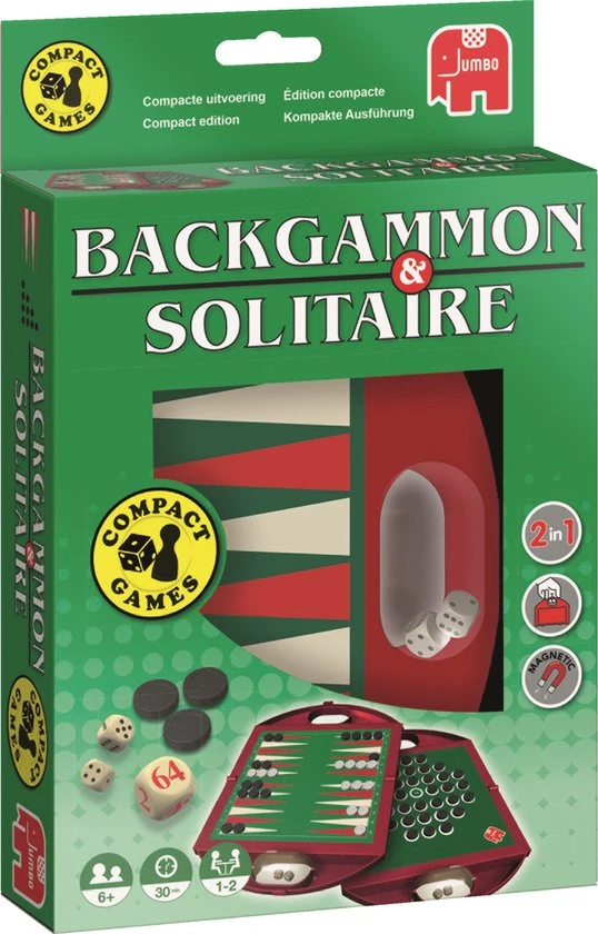 Jumbo Backgammon & Solitaire Reiseditie 7 Jumbo Backgammon & Solitaire Reiseditie - Afbeelding 5