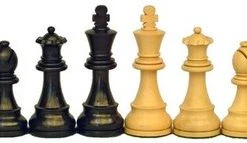 Raindroptime.com Houten Schaakstukken No: 6, KH 96 Mm, Classic Staunton (ebonised)