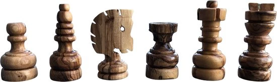 CRAFLAIR ~ Intelligente ~ Handgemaakt Schaakspel Hout 50 Cm ~ Olijfhouten Schaakbord Met Schaakstukken ~ Schaakset ~ Cadeau 6 CRAFLAIR ~ Intelligente ~ Handgemaakt Schaakspel Hout 50 Cm ~ Olijfhouten Schaakbord Met Schaakstukken ~ Schaakset ~ Cadeau - Afbeelding 4