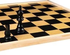 Longfield Games Schaak/dambord. Afm. 40 X 40 Cm. Verpakt In Shrink -klassieke-spellen Winkel 550x193