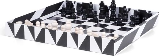 SENZA Schaakspel - Inclusief Opbergzakjes - Compact - Zwart/Wit 5 SENZA Schaakspel - Inclusief Opbergzakjes - Compact - Zwart/Wit - Afbeelding 3