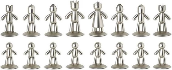 Umbra Schaakspel Buddy Luxueus - Essenhout Zink 7 Umbra Schaakspel Buddy Luxueus - Essenhout Zink - Afbeelding 5