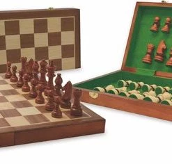 HOT Games Schaak-klapcassette Ingelegd 40 Cm Verzwaarde Schaakstukken