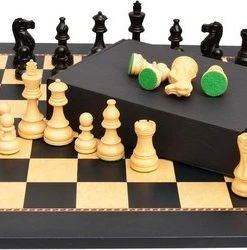 Raindroptime.com Schaakset: Schaakbord Queen's Gambit Met Elegance Verzwaard Schaakstukken -klassieke-spellen Winkel 550x250 2