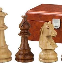 Philos Verzwaarde Schaakstukken Staunton, Koningshoogte76mm, Met Luxe Opbergbox