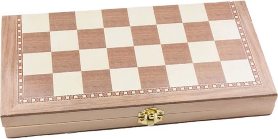 Shagam 3-in-1 Bordspel - 49 Cm - Schaakbord - Dambord - Backgammon - Schaakspel - Schaakset - Schaken - Dammen - Met Schaakstukken - Chess - Hout - Opklapbaar 10 Shagam 3-in-1 Bordspel - 49 Cm - Schaakbord - Dambord - Backgammon - Schaakspel - Schaakset - Schaken - Dammen - Met Schaakstukken - Chess - Hout - Opklapbaar - Afbeelding 8
