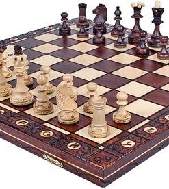 Sunrise Senator Luxe Houten Schaakset 42 X 42 Cm