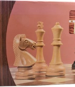 Merkloos Schaakbord | Dambord | Backgammon | 48 X 48 Cm | Schaakspel | Schaakset | Schaken | Dammen | Met Schaakstukken | 3-in-1 Bordspel | Chess | Hout | Opklapbaar -klassieke-spellen Winkel 550x286 2