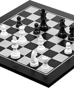 Philos Schaak/Dam Set Veld 40 Mm, Koningshoogte 75 Mm, Damspel 10x10 Velden