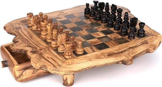 CRAFLAIR ~ Intelligente ~ Handgemaakt Schaakspel Hout 50 Cm ~ Olijfhouten Schaakbord Met Schaakstukken ~ Schaakset ~ Cadeau 10 CRAFLAIR ~ Intelligente ~ Handgemaakt Schaakspel Hout 50 Cm ~ Olijfhouten Schaakbord Met Schaakstukken ~ Schaakset ~ Cadeau - Afbeelding 8