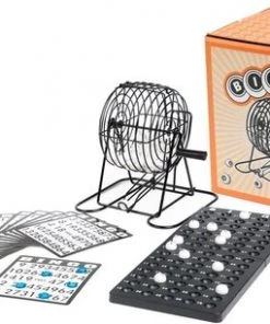 Bingoset Retr-Oh! - Metaal - 20 Cm - 75 Bingoballen - Herbruikbare Bingokaarten