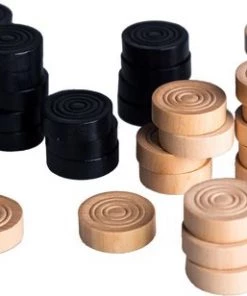 Clown 40x Stuks Houten Damstenen In Opbergkistje - Damschijven Gemaakt Van Hout - Dammen - Damspel -klassieke-spellen Winkel 550x308 2