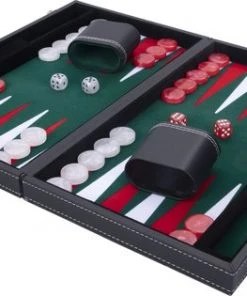 Longfield Backgammon 15"inch Groen, Rood En Wit Ingelegd Vilt -klassieke-spellen Winkel 550x315 7