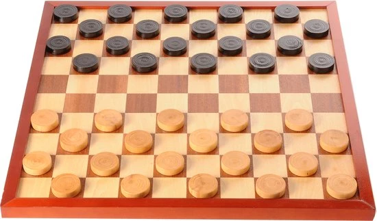 Longfield Darts Longfield Games Dam- En Schaakbord 42 X 42 Cm Hout Bruin/naturel 6 Longfield Darts Longfield Games Dam- En Schaakbord 42 X 42 Cm Hout Bruin/naturel - Afbeelding 4