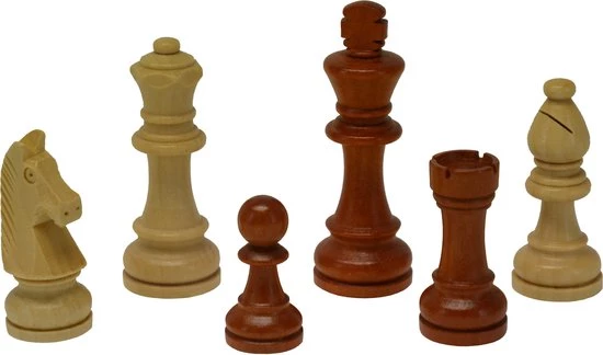 Schaakstukken Staunton Maat 5 - 89mm - In Kist - HOT Games 5 Schaakstukken Staunton Maat 5 - 89mm - In Kist - HOT Games - Afbeelding 3