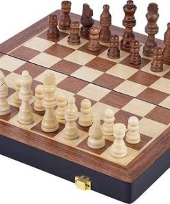 Engelhart Schaakspel Inklapbaar 38,5 Cm Hout Bruin/wit 33-delig -klassieke-spellen Winkel 550x325 3