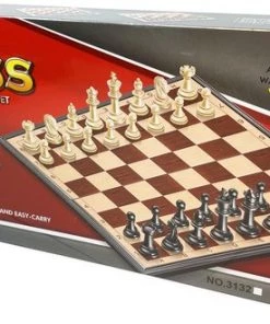 Woodley Schaken En Dammen 2in1 Pakket Schaakbord- Dambord - Magnetisch Schaakset - Chess Set - Opklapbaar - 36x36 CM