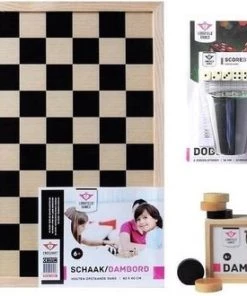 Longfield Compleet Damspel Met Dambord En Damstenen