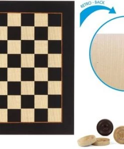 Dal Negro Damspel 29,5 X 29,5 Cm Hout Zwart/beige 41-delig