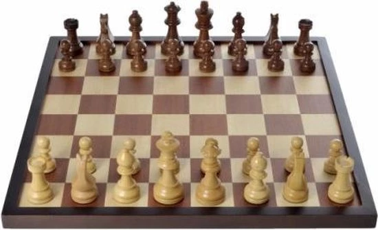 Longfield Schaak/dambord Ingelegd. Afm. 42 X 42 Cm. Verpakt In Colour Box. Zonder Accessoires 6 Longfield Schaak/dambord Ingelegd. Afm. 42 X 42 Cm. Verpakt In Colour Box. Zonder Accessoires - Afbeelding 4