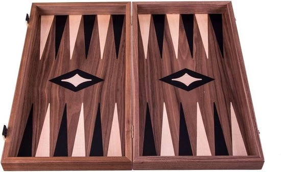 Manopoulos Mahonie Combo Schaken - Dammen - Backgammon Set - 30x17 Cm Top Kwaliteit Klasse En Geweldig 6 Manopoulos Mahonie Combo Schaken - Dammen - Backgammon Set - 30x17 Cm Top Kwaliteit Klasse En Geweldig - Afbeelding 4