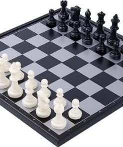 Chess Luxe Schaakbord - Inklapbare Schaakbord - Magnetische Schaakbord - Professionele Kunststof Schaakbord 32x32cm