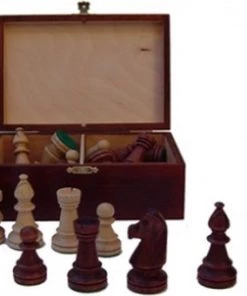 Hotsports Schaakstukken Staunton 3 Blank/br.L+V 76mm.kist :: HOT Games