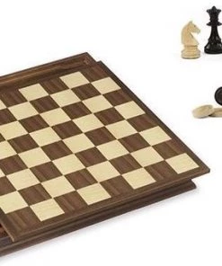 Dal Negro Schaak- En Damspel 36 X 36 Cm Hout Bruin