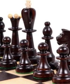 Chess The Game - Elegant Schaakspel - Middelgroot Donkerbruin Schaakbord Incl. Elegante Schaakstukken - Inklapbaar -klassieke-spellen Winkel 550x342 5