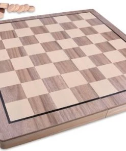 Merkloos Schaakbord | Dambord | Schaakspel | 39 X 39 Cm | Schaakset | Schaken | Dammen | Met Schaakstukken | 2-in-1 Bordspel | Chess | Hout | Magnetisch | Opklapbaar -klassieke-spellen Winkel 550x345 2