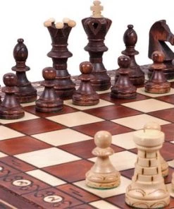 Sunrise Ambassador Luxe Houten Schaakspel 52 X 52 Cm -klassieke-spellen Winkel 550x347 1