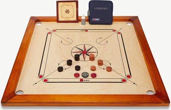 Ubergames Carrom - Hardhout - Offici Le 74x74 Cm Wedstrijd Maat Top Kwaliteit 3 Ubergames Carrom - Hardhout - Offici Le 74x74 Cm Wedstrijd Maat Top Kwaliteit
