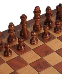 SuperiorShopping 3 In 1 Schaakset, Checkersbord En Backgammon Schaakspel Inclusief Schaakstukken En Stenen - Opklapbaar Schaakbord - Schaken - Dammen - 39 X 39 Cm -klassieke-spellen Winkel 550x357 7