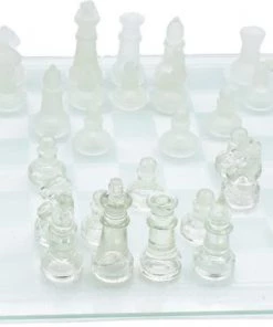 Shagam Glazen Bordspel - 25 Cm - Schaakbord - Schaakset - Schaakspel - Met Schaakstukken - Schaakbord Glas -klassieke-spellen Winkel 550x360 5