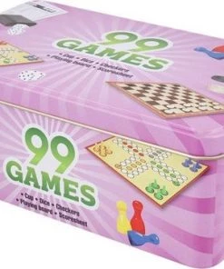 Creartix - 99 Games - Spellendoos - Reisspellen - Cadeau Tip - 99 Verschillende Spellen In 1 Doos: Dammen / Schaken / Yahtzee / ...