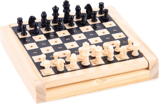 Longfield POCKET CHESS RUBBER WOOD 12 X 12 CM - KING 21 MM 9 Longfield POCKET CHESS RUBBER WOOD 12 X 12 CM - KING 21 MM - Afbeelding 7