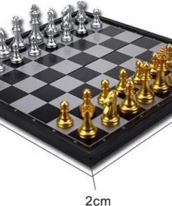 Chess Schaakset -Opklapbaar-Klein Format-246mm * 250mm * 20mm Incl. Uitgebreide Handleiding Schaakspel ,Schaakbord Met Schaakstukken Magnetisch