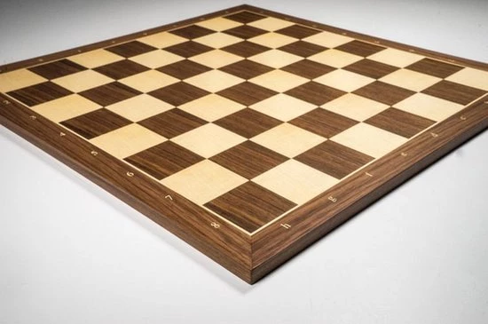 Raindroptime.com Luxe Schaakbord Walnoot En Esdoorn 50 Cm - Veldmaat 55 Mm - Maat 6 5 Raindroptime.com Luxe Schaakbord Walnoot En Esdoorn 50 Cm - Veldmaat 55 Mm - Maat 6 - Afbeelding 3