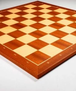 Raindroptime.com Luxe Schaakbord Mahonie En Esdoorn 45 Cm Met Notatie - Veldmaat 50 Mm - Maat 5 -klassieke-spellen Winkel 550x365 29