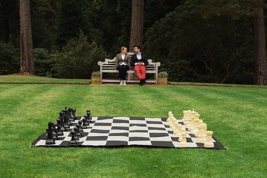 Ubergames Complete Schaakset, Incl. Mat 90x90 Cm Top Kwaliteit Klasse En Geweldig 6 Ubergames Complete Schaakset, Incl. Mat 90x90 Cm Top Kwaliteit Klasse En Geweldig - Afbeelding 4