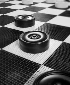 New XXXL Giga Damspel (Checkers, 8x8 Vakken) Met Kunststof Vloer, 304x304 Cm -klassieke-spellen Winkel 550x366 143