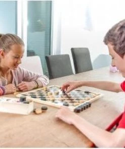 Longfield Games Schaak/dambord. Afm. 40 X 40 Cm. Verpakt In Shrink -klassieke-spellen Winkel 550x366 3