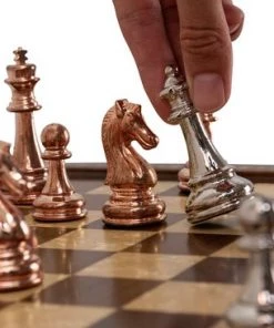 Helena Wood Art Handgemaakte Houten Schaakbord Met Opbergsysteem - Metalen Schaakstukken - Luxe Uitgave - Schaakspel - Schaakset - Schaken - Chess - 40 X 40 Cm -klassieke-spellen Winkel 550x366 44