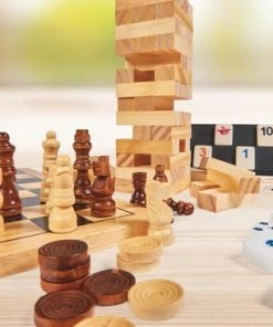 Noris Schaak- En Damspel Junior Hout Bruin/wit/zwart 2-delig -klassieke-spellen Winkel 550x367 6