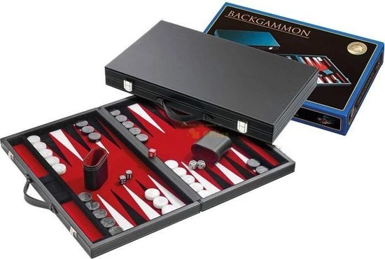 Philos Backgammon Koffer Medium Standaard (Rood) 3 Philos Backgammon Koffer Medium Standaard (Rood)