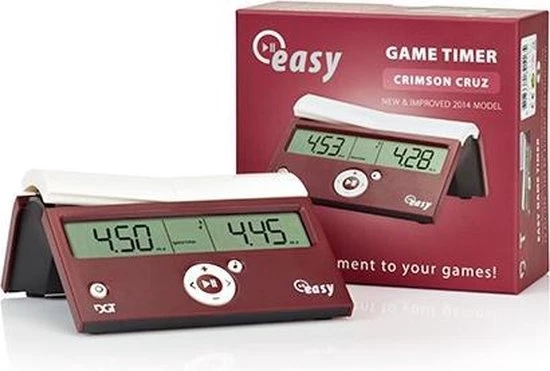 Digital Game Technology Schaakklok DGT Easy Rood/Wit 4 Digital Game Technology Schaakklok DGT Easy Rood/Wit - Afbeelding 2